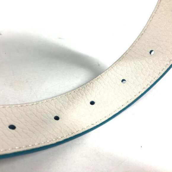 LOUIS VUITTON N9040W Bicolor LV buckle reversible belt blue/White main image 10